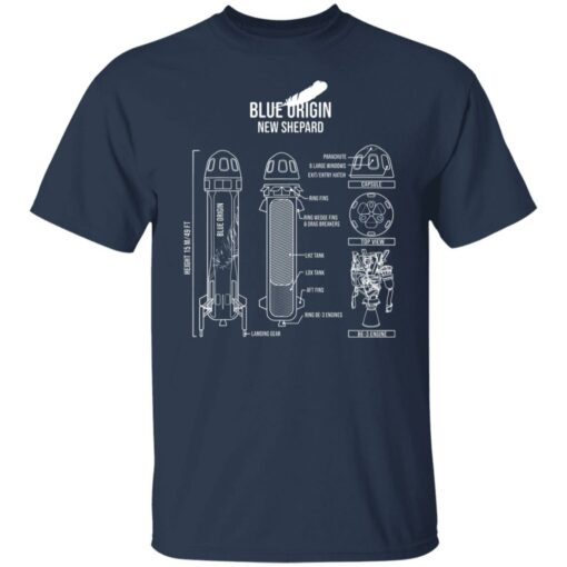 Blue origin new shepard shirt Shirt Sweatshirt Long Sleeve Hoodie Tank Mug