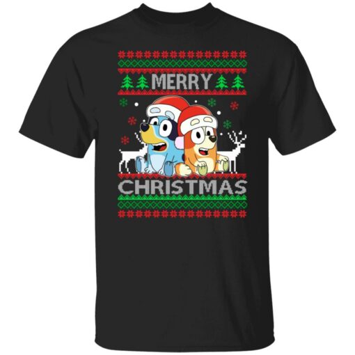 Bluey Merry Christmas Sweater Shirt Sweatshirt Long Sleeve Hoodie Tank Mug