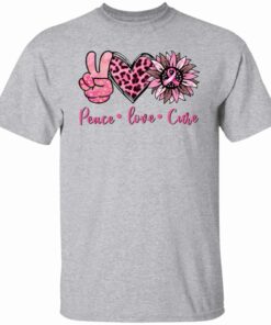 Breast cancer peace love cure shirt Shirt Sweatshirt Long Sleeve Hoodie Tank Mug 4 Breast cancer peace love cure shirt Shirt Sweatshirt Long Sleeve Hoodie Tank Mug 5