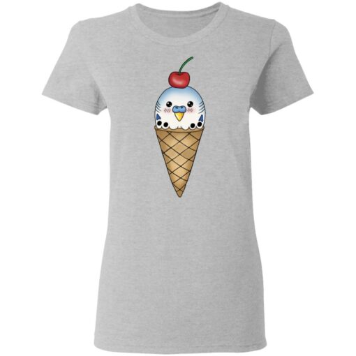 Budgie in ice cream cone shirt Shirt Sweatshirt Long Sleeve Hoodie Tank Mug