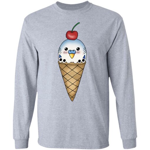 Budgie in ice cream cone shirt Shirt Sweatshirt Long Sleeve Hoodie Tank Mug