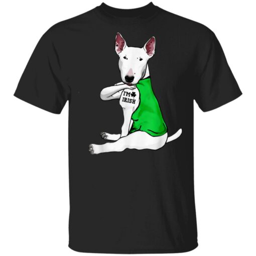 Bull Terrier Dog Tattoo I’m Irish St Patrick’s Day T-Shirt Shirt Sweatshirt Long Sleeve Hoodie Tank Mug