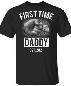 Bump hands first time daddy EST 2021 shirt Shirt Sweatshirt Long Sleeve Hoodie Tank Mug