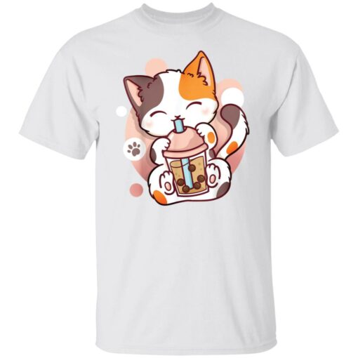 Cat boba tea bubble tea anime kawaii neko shirt Shirt Sweatshirt Long Sleeve Hoodie Tank Mug