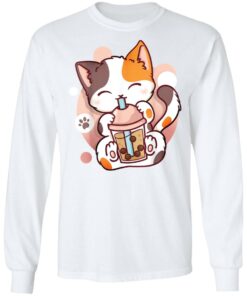 Cat boba tea bubble tea anime kawaii neko shirt Shirt Sweatshirt Long Sleeve Hoodie Tank Mug