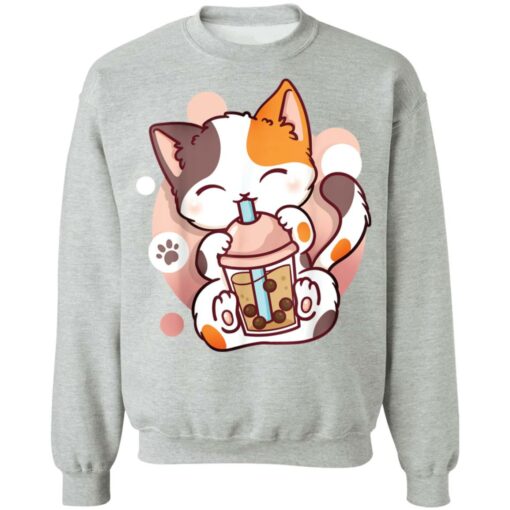 Cat boba tea bubble tea anime kawaii neko shirt Shirt Sweatshirt Long Sleeve Hoodie Tank Mug