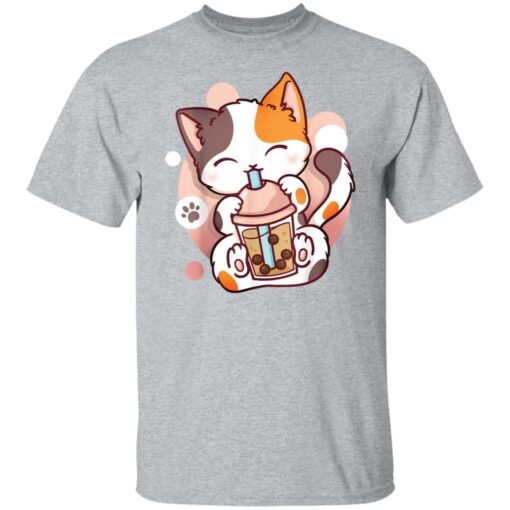 Cat boba tea bubble tea anime kawaii neko shirt Shirt Sweatshirt Long Sleeve Hoodie Tank Mug