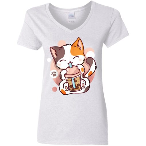 Cat boba tea bubble tea anime kawaii neko shirt Shirt Sweatshirt Long Sleeve Hoodie Tank Mug