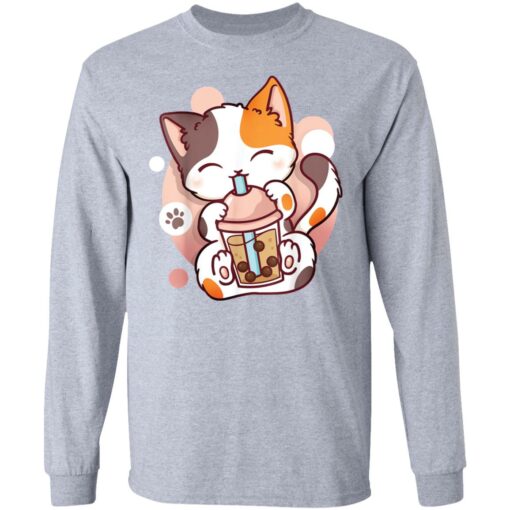 Cat boba tea bubble tea anime kawaii neko shirt Shirt Sweatshirt Long Sleeve Hoodie Tank Mug