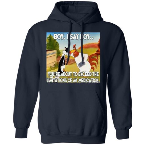 Chicken and black cat boy i say boy you’re about to exceed shirt Shirt Sweatshirt Long Sleeve Hoodie Tank Mug