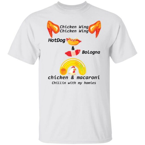 Chicken wing hot dog and bologna chicken and macaroni shirt Shirt Sweatshirt Long Sleeve Hoodie Tank Mug