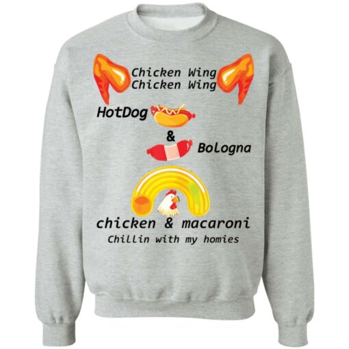 Chicken wing hot dog and bologna chicken and macaroni shirt Shirt Sweatshirt Long Sleeve Hoodie Tank Mug