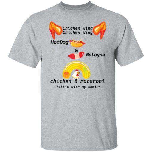 Chicken wing hot dog and bologna chicken and macaroni shirt Shirt Sweatshirt Long Sleeve Hoodie Tank Mug