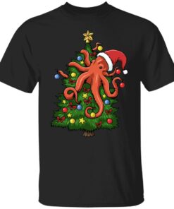 Christmas Tree Octopus Shirt Shirt Sweatshirt Long Sleeve Hoodie Tank Mug