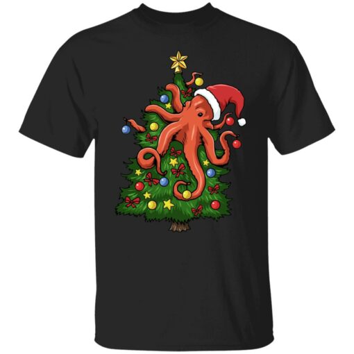 Christmas Tree Octopus Shirt Shirt Sweatshirt Long Sleeve Hoodie Tank Mug