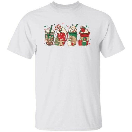 Christmas coffee latte snowmen shirt Shirt Sweatshirt Long Sleeve Hoodie Tank Mug