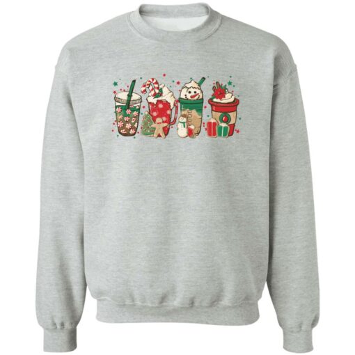 Christmas coffee latte snowmen shirt Shirt Sweatshirt Long Sleeve Hoodie Tank Mug