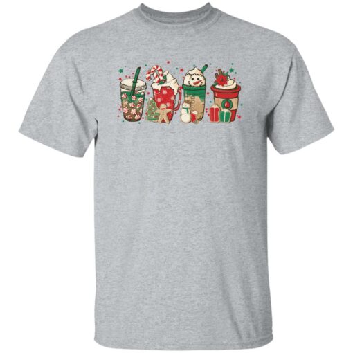 Christmas coffee latte snowmen shirt Shirt Sweatshirt Long Sleeve Hoodie Tank Mug