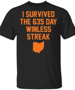 Cleveland i survived the 635 day winless streak shirt Shirt Sweatshirt Long Sleeve Hoodie Tank Mug