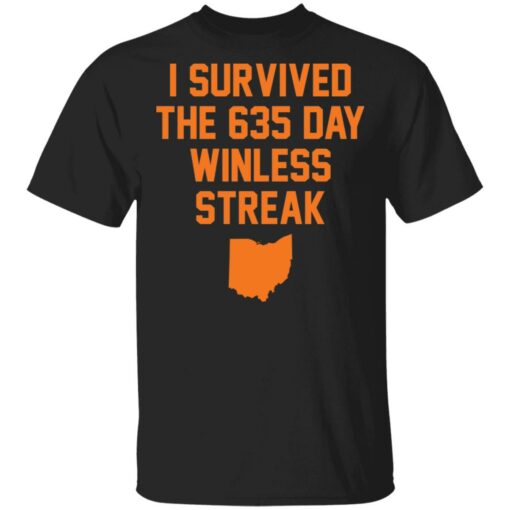 Cleveland i survived the 635 day winless streak shirt Shirt Sweatshirt Long Sleeve Hoodie Tank Mug