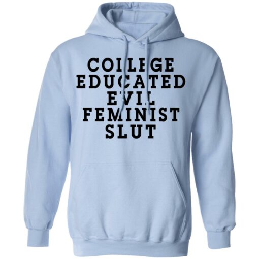 College Educated Evil Feminist Slut T-Shirts, Hoodies, Long Sleeve Shirt Sweatshirt Long Sleeve Hoodie Tank Mug