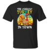 Coolest Turkey In Town Little Boys Thanksgiving Toddler Baby Shirt