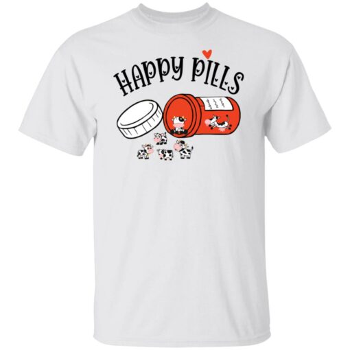 Cow happy pills shirt Shirt Sweatshirt Long Sleeve Hoodie Tank Mug