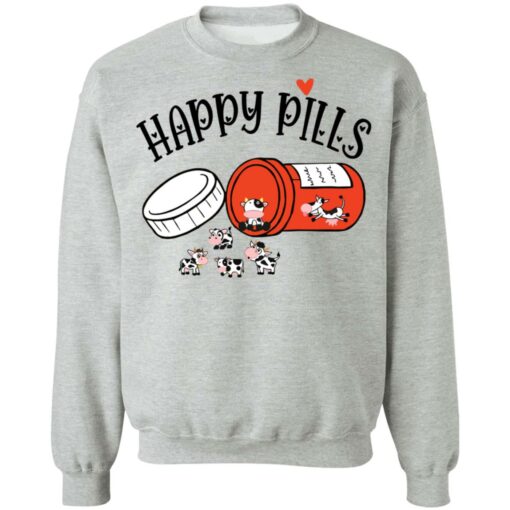 Cow happy pills shirt Shirt Sweatshirt Long Sleeve Hoodie Tank Mug