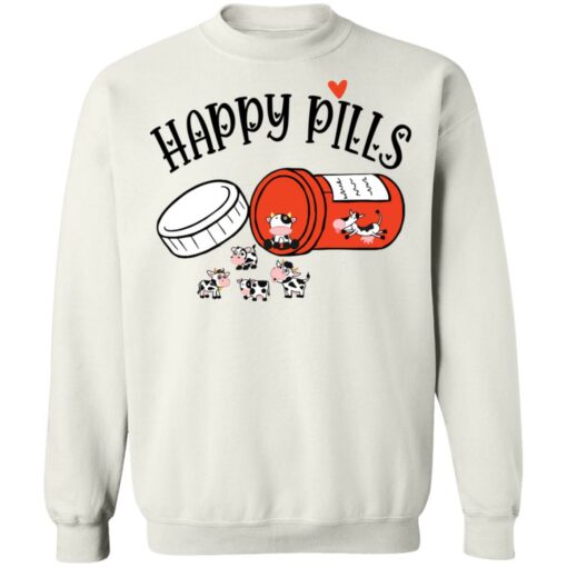 Cow happy pills shirt Shirt Sweatshirt Long Sleeve Hoodie Tank Mug