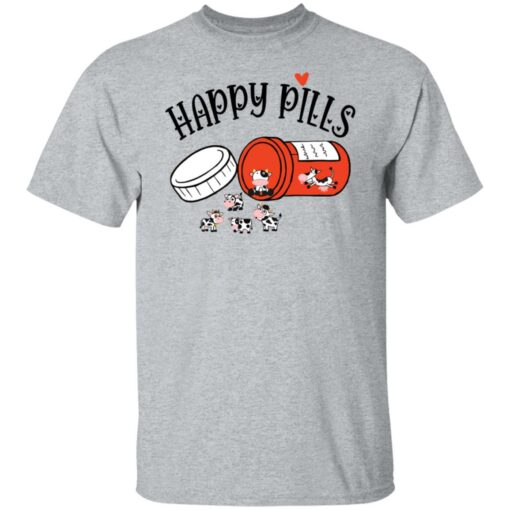 Cow happy pills shirt Shirt Sweatshirt Long Sleeve Hoodie Tank Mug