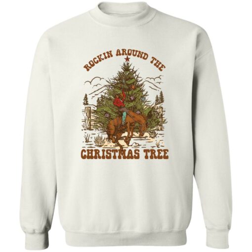 Cowboy Rockin around the Christmas tree Christmas sweatshirt Shirt Sweatshirt Long Sleeve Hoodie Tank Mug