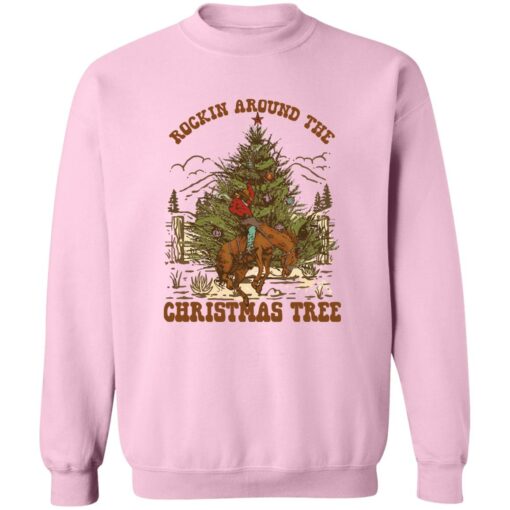 Cowboy Rockin around the Christmas tree Christmas sweatshirt Shirt Sweatshirt Long Sleeve Hoodie Tank Mug