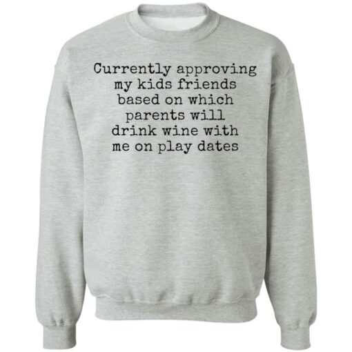 Currently approving kids friends base on which parents shirt Shirt Sweatshirt Long Sleeve Hoodie Tank Mug