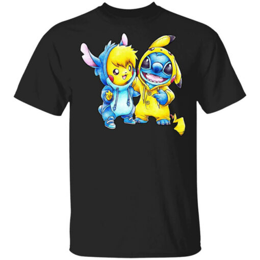 Cute Stitch Pokemon T-Shirts, Hoodies, Long Sleeve Shirt Sweatshirt Long Sleeve Hoodie Tank Mug