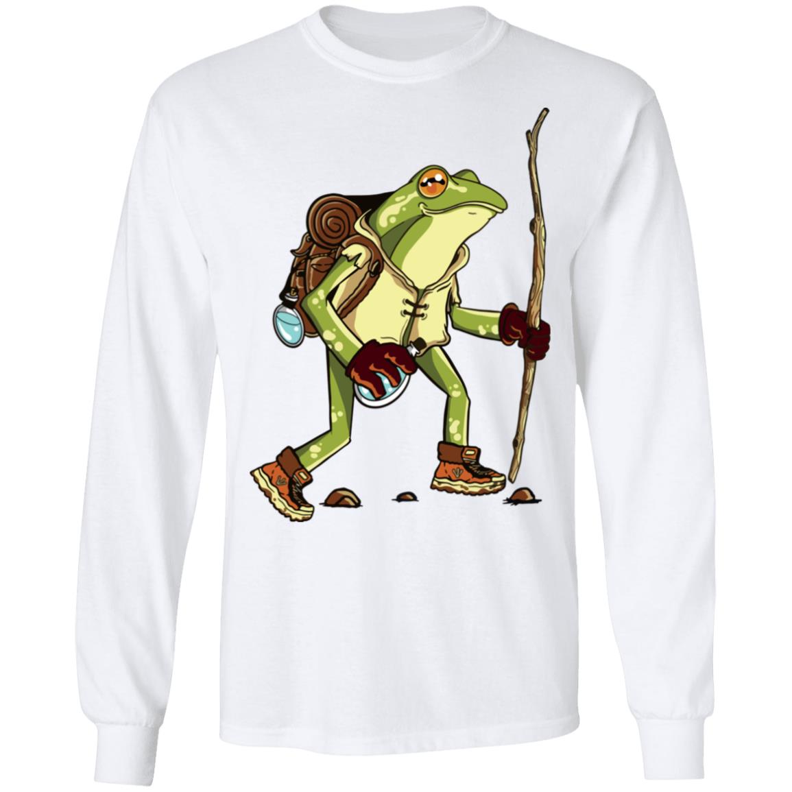 Cute frog hiker toad cottagecore aesthetic goblincore shirt Shirt Sweatshirt Long Sleeve Hoodie Tank Mug