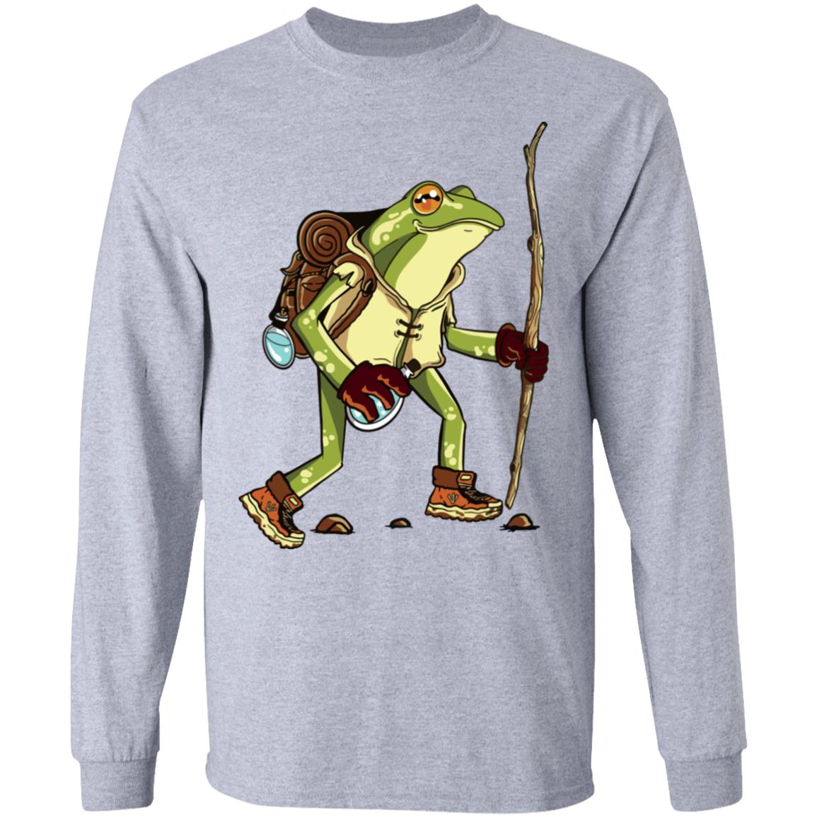 Cute frog hiker toad cottagecore aesthetic goblincore shirt Shirt Sweatshirt Long Sleeve Hoodie Tank Mug