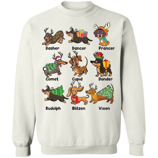 Dachshund dasher dancer prancer comet cupid shirt Shirt Sweatshirt Long Sleeve Hoodie Tank Mug