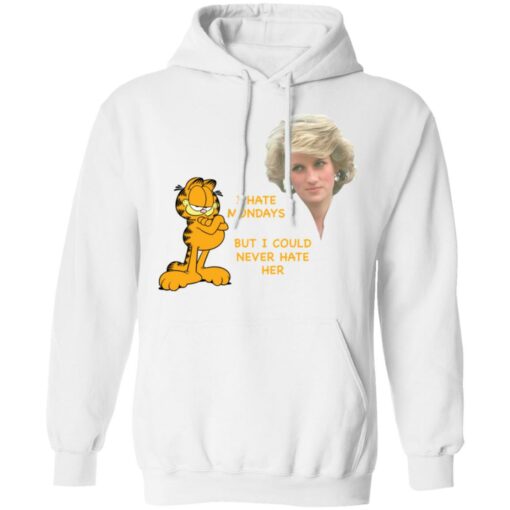 Diana and Garfield i hate mondays but i could never hate her shirt Shirt Sweatshirt Long Sleeve Hoodie Tank Mug