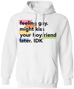 Feeling gay might kiss your boyfriend later idk shirt Shirt Sweatshirt Long Sleeve Hoodie Tank Mug – Tally’s Mojos