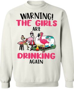 Flamingo warning the girls are drinking again shirt Shirt Sweatshirt Long Sleeve Hoodie Tank Mug Tallys Mojos 5