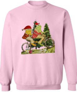 Frog And Toad On The Bike Christmas Shirt Shirt Sweatshirt Long Sleeve Hoodie Tank Mug Tallys Mojos 8