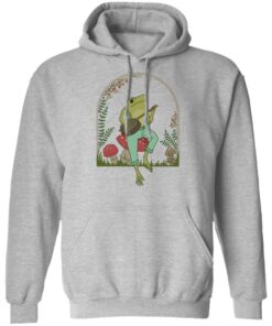 Frog Playing Banjo on Mushroom shirt Shirt Sweatshirt Long Sleeve Hoodie Tank Mug Tallys Mojos 2