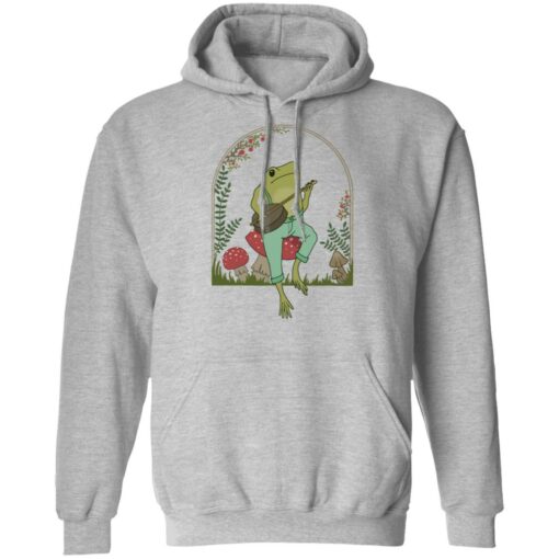 Frog Playing Banjo on Mushroom shirt Shirt Sweatshirt Long Sleeve Hoodie Tank Mug – Tally’s Mojos