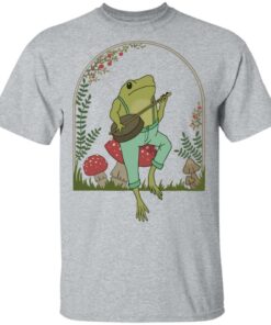 Frog Playing Banjo on Mushroom shirt Shirt Sweatshirt Long Sleeve Hoodie Tank Mug Tallys Mojos 6