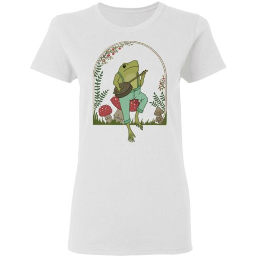 Frog Playing Banjo on Mushroom shirt Shirt Sweatshirt Long Sleeve Hoodie Tank Mug – Tally’s Mojos