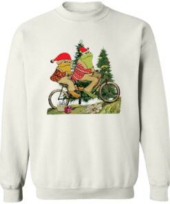 Frog and Toad on the bike Christmas sweatshirt Shirt Sweatshirt Long Sleeve Hoodie Tank Mug – Tally’s Mojos