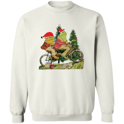 Frog and Toad on the bike Christmas sweatshirt Shirt Sweatshirt Long Sleeve Hoodie Tank Mug – Tally’s Mojos