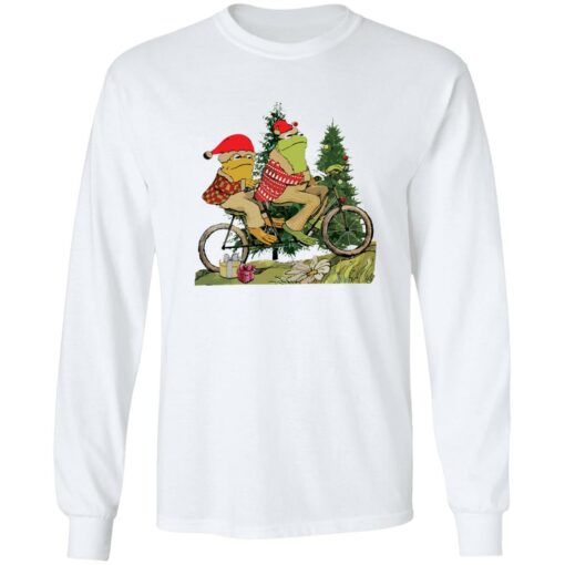 Frog and Toad on the bike Christmas sweatshirt Shirt Sweatshirt Long Sleeve Hoodie Tank Mug – Tally’s Mojos