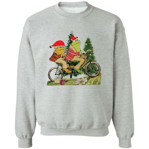 Frog and Toad on the bike Christmas sweatshirt Shirt Sweatshirt Long Sleeve Hoodie Tank Mug – Tally’s Mojos