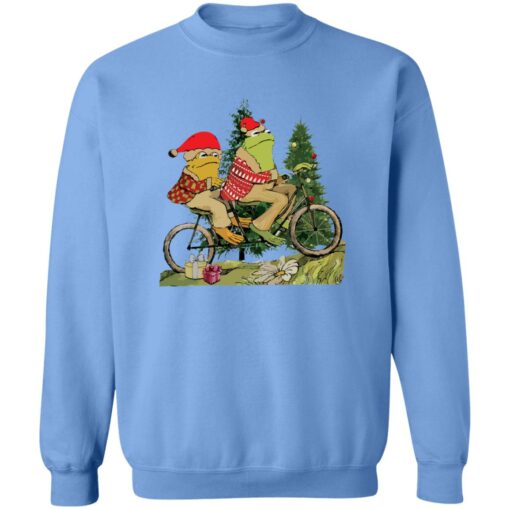 Frog and Toad on the bike Christmas sweatshirt Shirt Sweatshirt Long Sleeve Hoodie Tank Mug – Tally’s Mojos